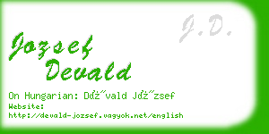 jozsef devald business card